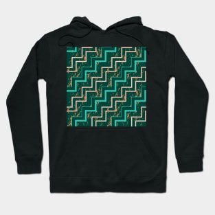 Marbling zig zag Hoodie